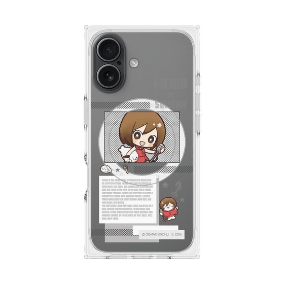 プレミアムスクエアケース with MagSafe［ しろたん×初音ミク - MEIKO - インフォグラフィック ］