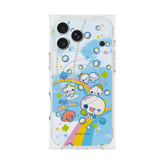 プレミアムスクエアケース with MagSafe［ ぷくぷくあわわちゃん - レインボー ］