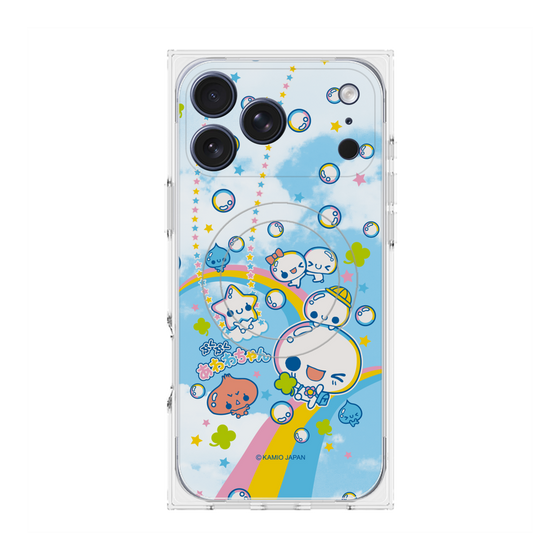 プレミアムスクエアケース with MagSafe［ ぷくぷくあわわちゃん - レインボー ］