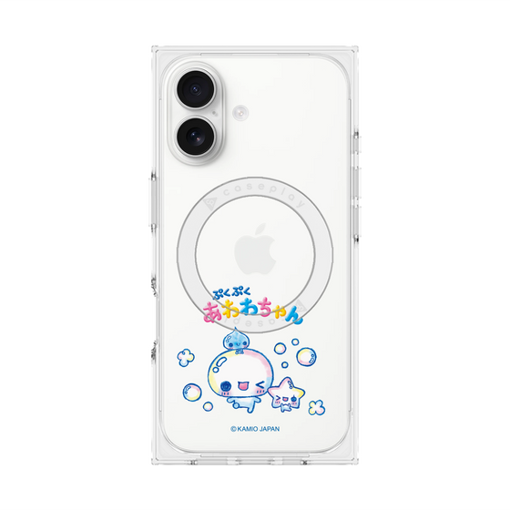 プレミアムスクエアケース with MagSafe［ ぷくぷくあわわちゃん - 仲良し ］