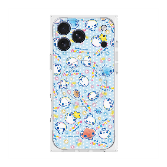 プレミアムスクエアケース with MagSafe［ ぷくぷくあわわちゃん - 総柄 ］
