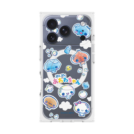 プレミアムスクエアケース with MagSafe［ ぷくぷくあわわちゃん - ステッカー ］