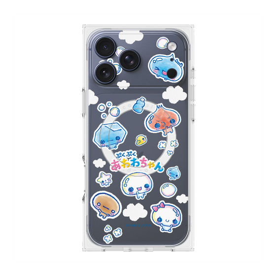 プレミアムスクエアケース with MagSafe［ ぷくぷくあわわちゃん - ステッカー ］
