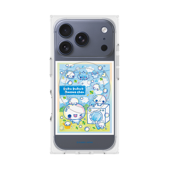プレミアムスクエアケース with MagSafe［ ぷくぷくあわわちゃん - ランドリー ］