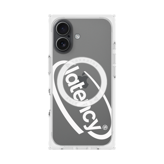 プレミアムスクエアケース with MagSafe［ LATENCY - Circle logo - Clear ］