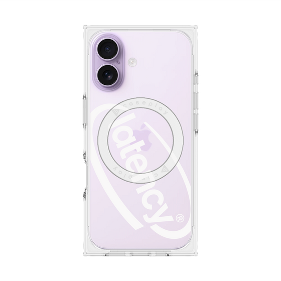 プレミアムスクエアケース with MagSafe［ LATENCY - Circle logo - Clear ］