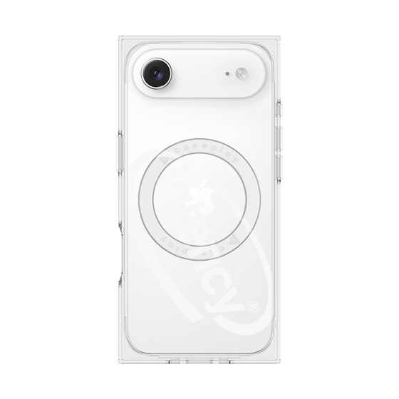 プレミアムスクエアケース with MagSafe［ LATENCY - Circle logo - Clear ］