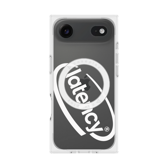 プレミアムスクエアケース with MagSafe［ LATENCY - Circle logo - Clear ］