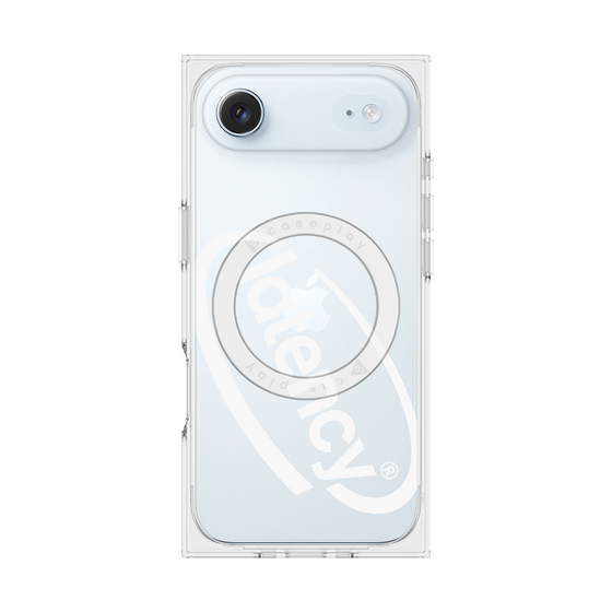 プレミアムスクエアケース with MagSafe［ LATENCY - Circle logo - Clear ］