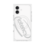 プレミアムスクエアケース with MagSafe［ LATENCY - Circle logo - White ］