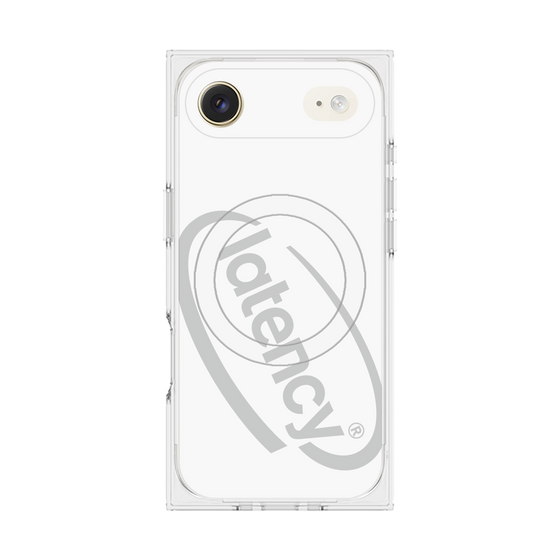 プレミアムスクエアケース with MagSafe［ LATENCY - Circle logo - White ］