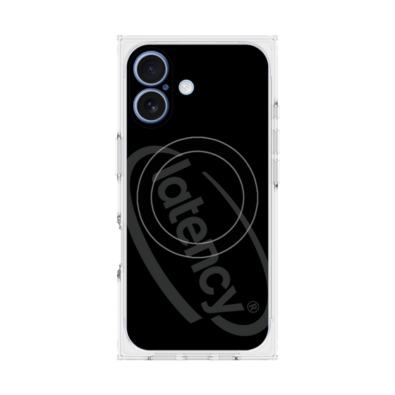 プレミアムスクエアケース with MagSafe［ LATENCY - Circle logo - Black ］
