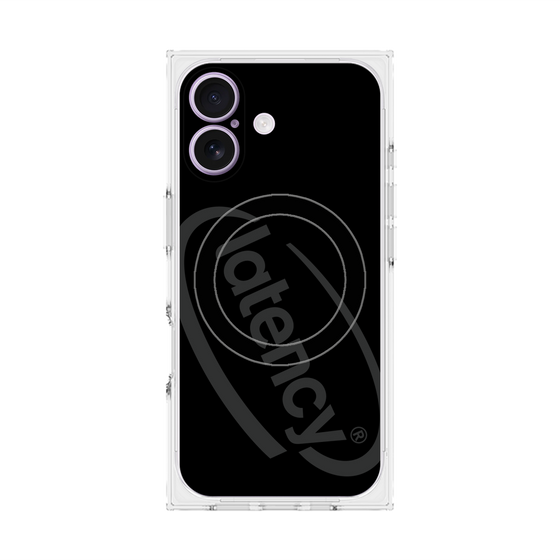 プレミアムスクエアケース with MagSafe［ LATENCY - Circle logo - Black ］
