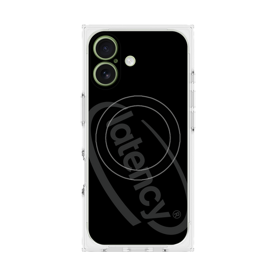 プレミアムスクエアケース with MagSafe［ LATENCY - Circle logo - Black ］