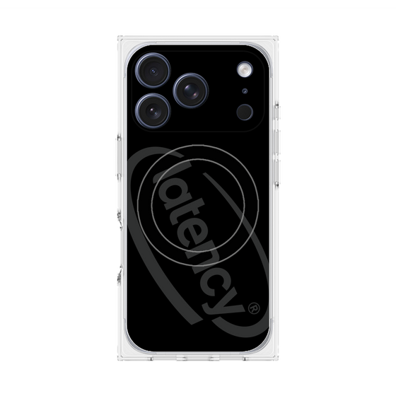 プレミアムスクエアケース with MagSafe［ LATENCY - Circle logo - Black ］
