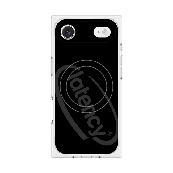 プレミアムスクエアケース with MagSafe［ LATENCY - Circle logo - Black ］