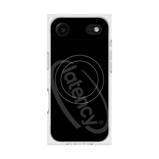 プレミアムスクエアケース with MagSafe［ LATENCY - Circle logo - Black ］