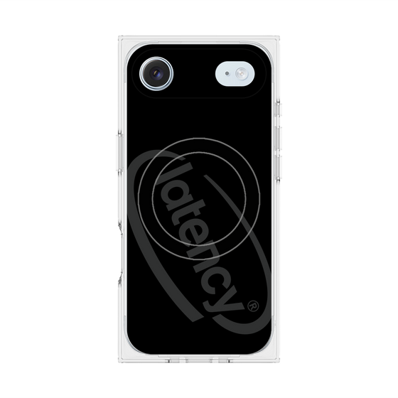 プレミアムスクエアケース with MagSafe［ LATENCY - Circle logo - Black ］