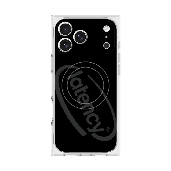 プレミアムスクエアケース with MagSafe［ LATENCY - Circle logo - Black ］