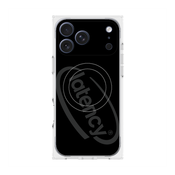 プレミアムスクエアケース with MagSafe［ LATENCY - Circle logo - Black ］