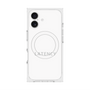 プレミアムスクエアケース with MagSafe［ LATENCY - Logotype - White ］