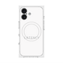 プレミアムスクエアケース with MagSafe［ LATENCY - Logotype - White ］