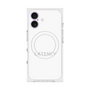 プレミアムスクエアケース with MagSafe［ LATENCY - Logotype - White ］