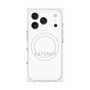 プレミアムスクエアケース with MagSafe［ LATENCY - Logotype - White ］