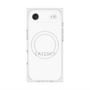 プレミアムスクエアケース with MagSafe［ LATENCY - Logotype - White ］