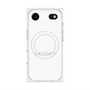 プレミアムスクエアケース with MagSafe［ LATENCY - Logotype - White ］