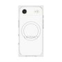 プレミアムスクエアケース with MagSafe［ LATENCY - Logotype - White ］