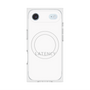 プレミアムスクエアケース with MagSafe［ LATENCY - Logotype - White ］
