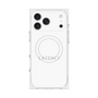 プレミアムスクエアケース with MagSafe［ LATENCY - Logotype - White ］