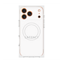 プレミアムスクエアケース with MagSafe［ LATENCY - Logotype - White ］
