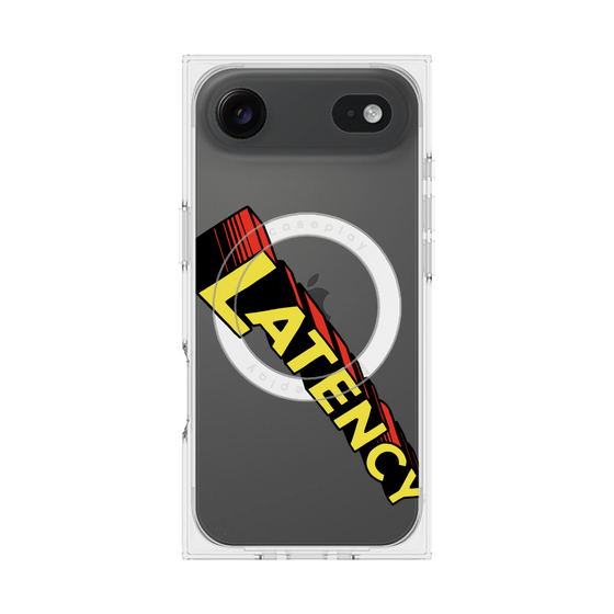 プレミアムスクエアケース with MagSafe［ LATENCY - Rock logo - Clear ］