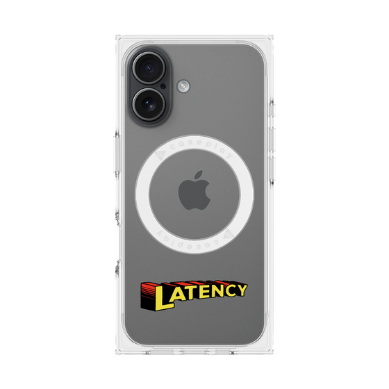 プレミアムスクエアケース with MagSafe［ LATENCY - Rock logo ］
