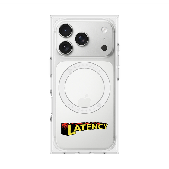 プレミアムスクエアケース with MagSafe［ LATENCY - Rock logo ］