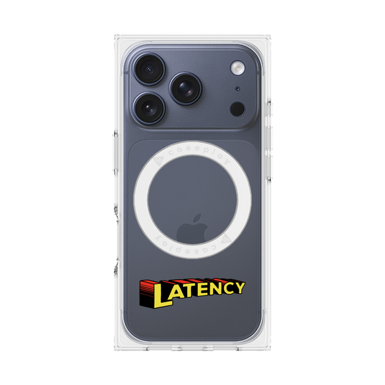 プレミアムスクエアケース with MagSafe［ LATENCY - Rock logo ］