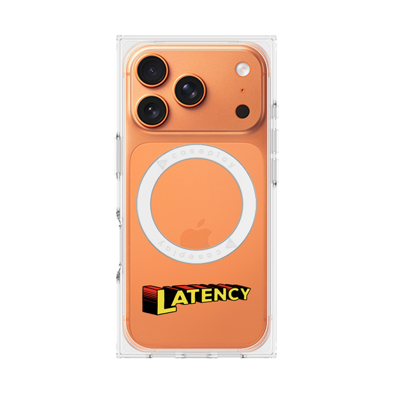 プレミアムスクエアケース with MagSafe［ LATENCY - Rock logo ］