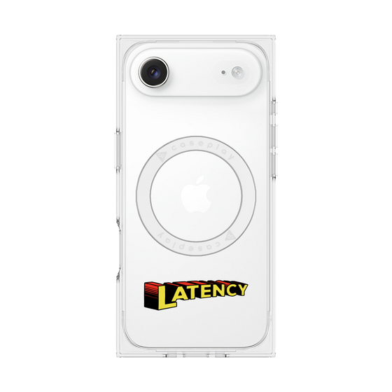 プレミアムスクエアケース with MagSafe［ LATENCY - Rock logo ］