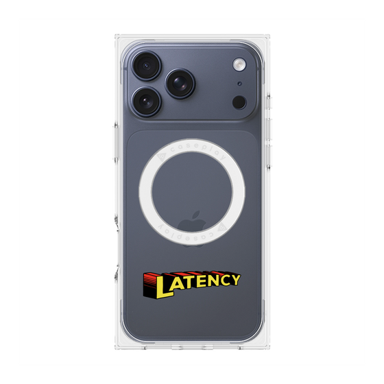 プレミアムスクエアケース with MagSafe［ LATENCY - Rock logo ］