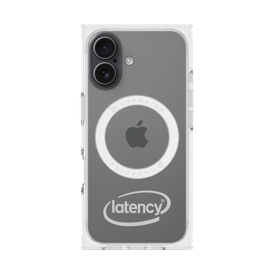 プレミアムスクエアケース with MagSafe［ LATENCY - Circle logo - Gray ］