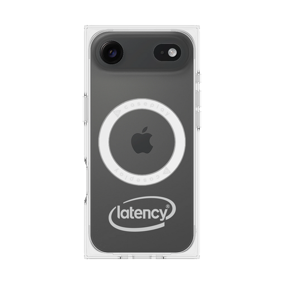 プレミアムスクエアケース with MagSafe［ LATENCY - Circle logo - Gray ］