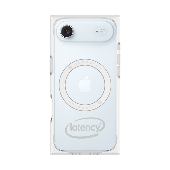 プレミアムスクエアケース with MagSafe［ LATENCY - Circle logo - Gray ］