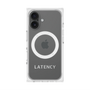 プレミアムスクエアケース with MagSafe［ LATENCY - Logotype - Gray ］