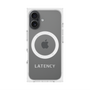 プレミアムスクエアケース with MagSafe［ LATENCY - Logotype - Gray ］
