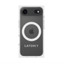 プレミアムスクエアケース with MagSafe［ LATENCY - Logotype - Gray ］