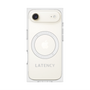 プレミアムスクエアケース with MagSafe［ LATENCY - Logotype - Gray ］