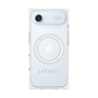 プレミアムスクエアケース with MagSafe［ LATENCY - Logotype - Gray ］