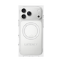 プレミアムスクエアケース with MagSafe［ LATENCY - Logotype - Gray ］